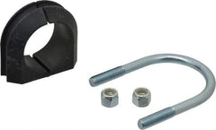 ZSI - 1-1/2" Pipe, Steel U Bolt Clamp with Cushion - Electro Galvanized, 3/4" Panel Thickness - USA Tool & Supply