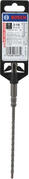 Bosch - 3/16" Diam, SDS-Plus Shank, Carbide-Tipped Rotary & Hammer Drill Bit - USA Tool & Supply