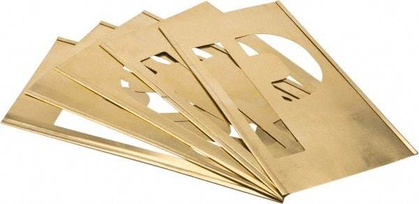 C.H. Hanson - 33 Piece, 8 Inch Character Size, Brass Stencil - Contains Letters - USA Tool & Supply