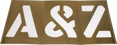 C.H. Hanson - 33 Piece, 12 Inch Character Size, Brass Stencil - Contains Letters - USA Tool & Supply