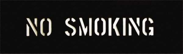 C.H. Hanson - 2 Inch Characters, No Smoking, Plastic Stencil - 6 x 17 Inch Overall Size - USA Tool & Supply