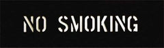 C.H. Hanson - 2 Inch Characters, No Smoking, Plastic Stencil - 6 x 17 Inch Overall Size - USA Tool & Supply