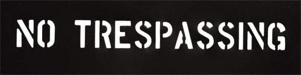 C.H. Hanson - 2 Inch Characters, No Tresspassing, Plastic Stencil - 6 x 17 Inch Overall Size - USA Tool & Supply