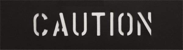 C.H. Hanson - 2-1/2 Inch Characters, Caution, Plastic Stencil - 6 x 17 Inch Overall Size - USA Tool & Supply