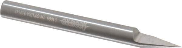 Accupro - 1/4 Inch Diameter, 2-1/2 Inch Overall Length, 3/8 Inch Split Length, Solid Carbide, Conical Point Split End Carbide Blank - Single End, 30° Point - USA Tool & Supply