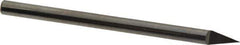 Accupro - 1/4 Inch Diameter, 4 Inch Overall Length, 3/8 Inch Split Length, Solid Carbide, Conical Point Split End Carbide Blank - Single End, 30° Point - USA Tool & Supply