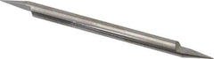 Accupro - 3/16 Inch Diameter, 3 Inch Overall Length, 3/8 Inch Split Length, Solid Carbide, Conical Point Split End Carbide Blank - Single End, 30° Point - USA Tool & Supply