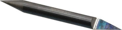 Accupro - 1/4 Inch Diameter, 2-1/2 Inch Overall Length, 3/8 Inch Split Length, Solid Carbide, Conical Point Split End Carbide Blank - Single End, 30° Point - USA Tool & Supply