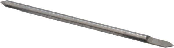 Accupro - 1/8 Inch Diameter, 3 Inch Overall Length, 3/8 Inch Split Length, Solid Carbide, Conical Point Split End Carbide Blank - Single End, 60° Point - USA Tool & Supply