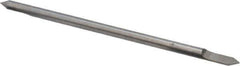 Accupro - 1/8 Inch Diameter, 3 Inch Overall Length, 3/8 Inch Split Length, Solid Carbide, Conical Point Split End Carbide Blank - Single End, 60° Point - USA Tool & Supply