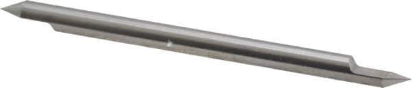 Accupro - 1/4 Inch Diameter, 4 Inch Overall Length, 3/8 Inch Split Length, Solid Carbide, Conical Point Split End Carbide Blank - Single End, 60° Point - USA Tool & Supply