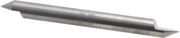 Accupro - 3/8 Inch Diameter, 4 Inch Overall Length, 1/2 Inch Split Length, Solid Carbide, Conical Point Split End Carbide Blank - Single End, 60° Point - USA Tool & Supply