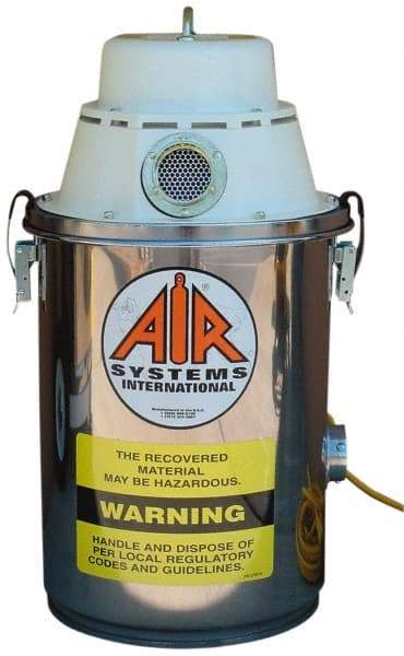 AIR Systems - 2 Gal, Stainless Steel Tank, Dry, Toxic Dust Vacuum Cleaner - 1.3 hp, 7.5 Amps - USA Tool & Supply