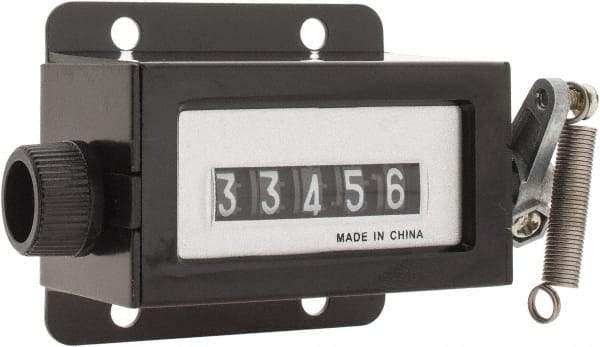 Value Collection - 5 Digit Mechanical & Digital Display Counter - Rotary Knob Reset - USA Tool & Supply