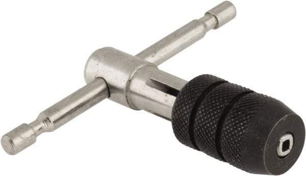 Interstate - 5/32 to 1/4" Tap Capacity, T Handle Tap Wrench - 2-3/4" Overall Length - USA Tool & Supply