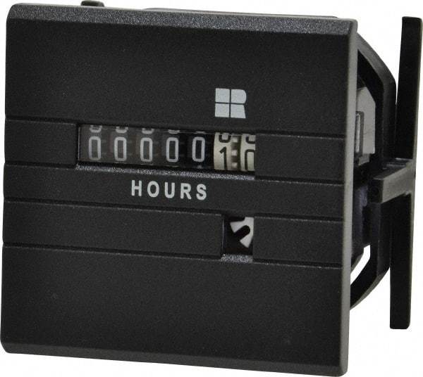 Trumeter - 7 Digit Wheel Display Hour Meter - No Reset - USA Tool & Supply