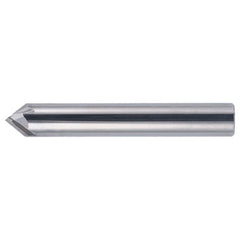 ‎3/8″ × 3/8″ × 2-1/2″ STR / RHC Solid Carbide 4-Flute Single End Chamfer Tool - Bright - Exact Industrial Supply