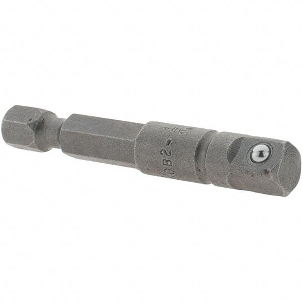 Apex - 1/4" Square Size Hex to Square Extension - 1/4" Hex Drive, 2" OAL - USA Tool & Supply