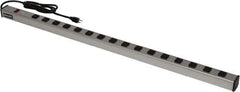 Wiremold - 16 Outlets, 120 Volts, 15 Amps, 6' Cord, Power Outlet Strip - Raceway Mount, 5-15 NEMA Configuration, 48" Strip, cULus Listed - USA Tool & Supply