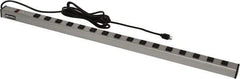 Wiremold - 16 Outlets, 120 Volts, 15 Amps, 15' Cord, Power Outlet Strip - Raceway Mount, 5-15 NEMA Configuration, 48" Strip, cULus Listed - USA Tool & Supply