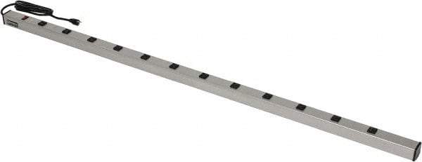 Wiremold - 12 Outlets, 120 Volts, 15 Amps, 6' Cord, Power Outlet Strip - Raceway Mount, 5-15 NEMA Configuration, 72" Strip, cULus Listed - USA Tool & Supply