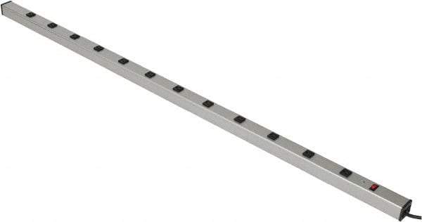 Wiremold - 12 Outlets, 120 Volts, 15 Amps, 15' Cord, Power Outlet Strip - Raceway Mount, 5-15 NEMA Configuration, 72" Strip, cULus Listed - USA Tool & Supply