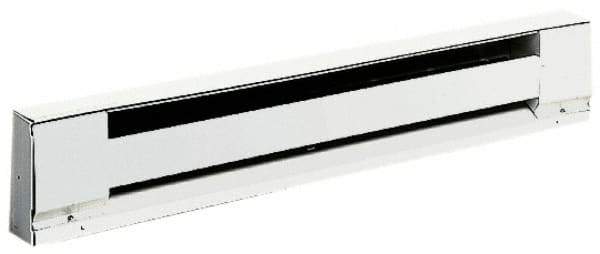 TPI - 28" Long, 120 Volt, 500 Watt, 1706 BTU, Electric Baseboard Heater - Stainless Steel Element, Aluminum Fins, White - USA Tool & Supply