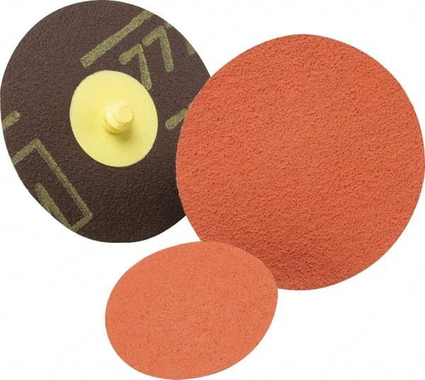 3M - 1" Disc Diam, 40 Grit, Aluminum Oxide Quick Change Disc - Type S Attaching System, Coated, Coarse Grade, 361F Series - USA Tool & Supply