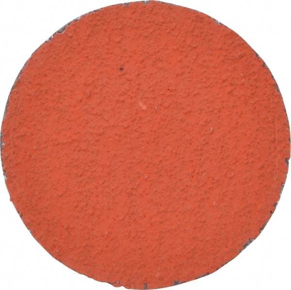 3M - 2" Disc Diam, 60 Grit, Ceramic Quick Change Disc - Type R Attaching System, Coated, Orange, Medium Grade, 25,000 RPM, 777F Series - USA Tool & Supply