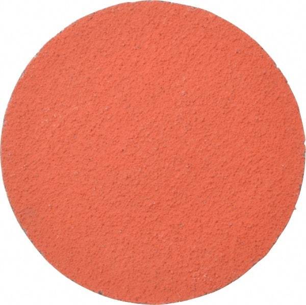 3M - 3" Disc Diam, 80 Grit, Ceramic Quick Change Disc - Type R Attaching System, Coated, Orange, Medium Grade, 20,000 RPM, 777F Series - USA Tool & Supply