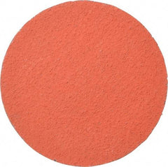 3M - 3" Disc Diam, 80 Grit, Ceramic Quick Change Disc - Type R Attaching System, Coated, Orange, Medium Grade, 20,000 RPM, 777F Series - USA Tool & Supply