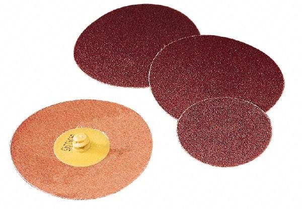 3M - 3" Disc Diam, 36 Grit, Ceramic Quick Change Disc - Type S Attaching System, Coated, Orange, Very Coarse Grade, 20,000 RPM, 777F Series - USA Tool & Supply