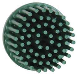 3M - 1" 50 Grit Ceramic Straight Disc Brush - Coarse Grade, Type R Quick Change Connector, 5/8" Trim Length - USA Tool & Supply