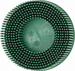 3M - 3" 50 Grit Ceramic Tapered Disc Brush - Coarse Grade, Type R Quick Change Connector, 5/8" Trim Length - USA Tool & Supply