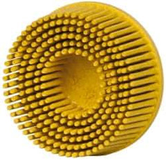 3M - 2" 80 Grit Ceramic Tapered Disc Brush - Medium Grade, Type R Quick Change Connector, 5/8" Trim Length - USA Tool & Supply