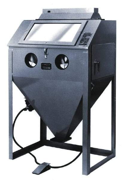 Econoline - 32" Wide x 63" High x 25" Deep Sandblasting Cabinet - Working Dimensions 30" Wide x 22" High x 23" Deep - USA Tool & Supply