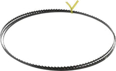 Starrett - 4 TPI, 7' 9-1/2" Long x 1/4" Wide x 0.025" Thick, Welded Band Saw Blade - Carbon Steel, Toothed Edge, Raker Tooth Set, Flexible Back, Contour Cutting - USA Tool & Supply