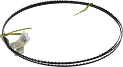 Starrett - 4 TPI, 7' 9-1/2" Long x 3/16" Wide x 0.025" Thick, Welded Band Saw Blade - Carbon Steel, Toothed Edge, Raker Tooth Set, Flexible Back, Contour Cutting - USA Tool & Supply