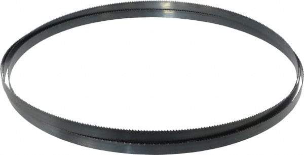 Starrett - 10 TPI, 10' Long x 1/2" Wide x 0.025" Thick, Welded Band Saw Blade - Carbon Steel, Toothed Edge, Raker Tooth Set, Flexible Back, Contour Cutting - USA Tool & Supply