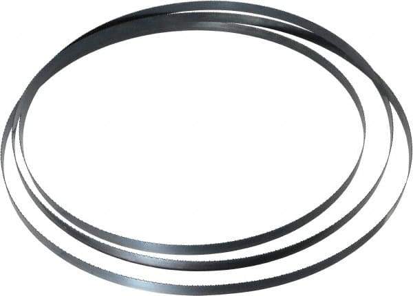 Starrett - 14 TPI, 10' Long x 1/2" Wide x 0.025" Thick, Welded Band Saw Blade - Carbon Steel, Toothed Edge, Raker Tooth Set, Flexible Back, Contour Cutting - USA Tool & Supply