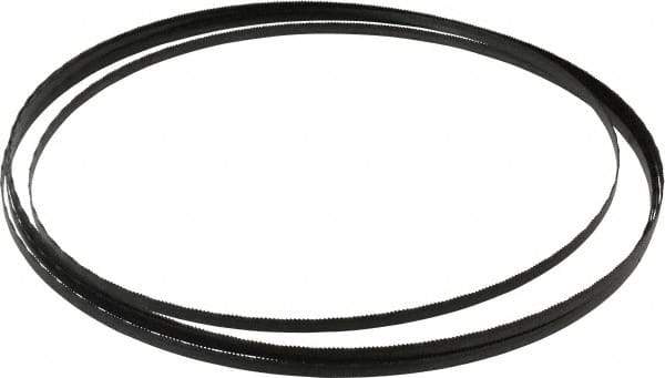 Starrett - 18/W TPI, 12' 6" Long x 1/4" Wide x 0.025" Thick, Welded Band Saw Blade - Carbon Steel, Toothed Edge, Wavy Tooth Set, Flexible Back, Contour Cutting - USA Tool & Supply