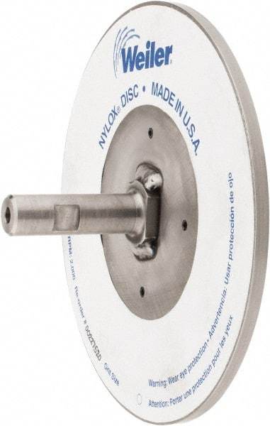 Weiler - 7/8" Arbor Hole to 3/4" Shank Diam Drive Arbor - For 8" Weiler Disc Brushes - USA Tool & Supply