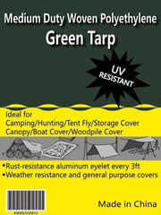 Value Collection - 60' Long x 40' Wide Polyethylene Tarp & Dust Cover - Green, 9 to 10 mil Thickness - USA Tool & Supply