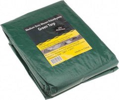 Value Collection - 24' Long x 18' Wide Polyethylene Tarp & Dust Cover - Green, 9 to 10 mil Thickness - USA Tool & Supply