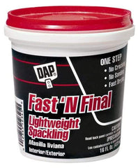 DAP - 1 Pt Drywall/Plaster Repair - White - USA Tool & Supply