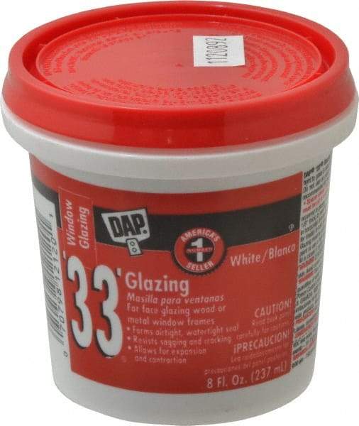 DAP - 8 oz Glazing Compound - White - USA Tool & Supply