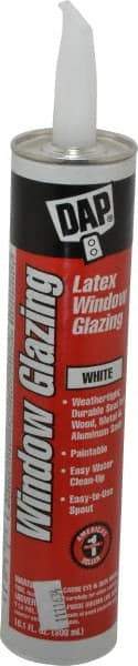 DAP - 10.1 oz Glazing Compound - White, Latex - USA Tool & Supply