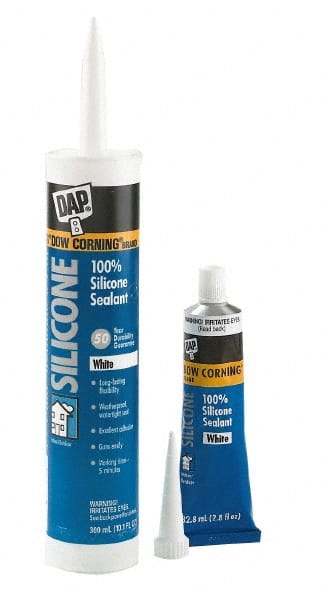 DAP - 2.8 oz Tube White RTV Silicone Joint Sealant - USA Tool & Supply