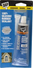 DAP - 2.8 oz Tube Clear RTV Silicone Joint Sealant - -40 to 400°F Operating Temp, 10 to 20 min Tack Free Dry Time, 24 hr Full Cure Time - USA Tool & Supply