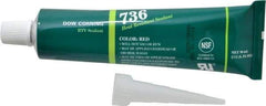 Dow Corning - 3 oz Tube Red RTV Silicone Joint Sealant - -85 to 500°F Operating Temp, 17 min Tack Free Dry Time, 24 hr Full Cure Time, Series 736 - USA Tool & Supply